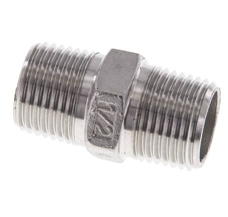 1/2'' NPT Mamelon double en acier inoxydable 16 Bar