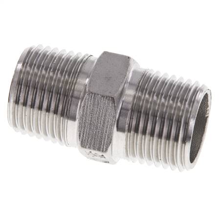1/2'' NPT Mamelon double en acier inoxydable 16 Bar