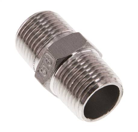 R 1/2'' Acier inoxydable double mamelon 16 Bar [2 Pièces].