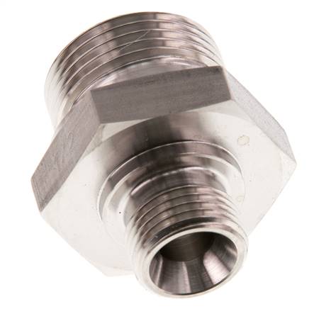 G 1'' x G 1/2'' Acier inoxydable Double Mamelon 345 Barre - Hydraulique