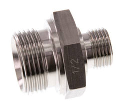 G 1'' x G 1/2'' Acier inoxydable Double Mamelon 345 Barre - Hydraulique