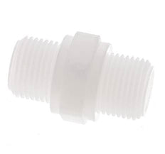 Mamelon double G3/8'' Polypropylène (pp) 10bar (140.5psi) FDA 22mm Hex