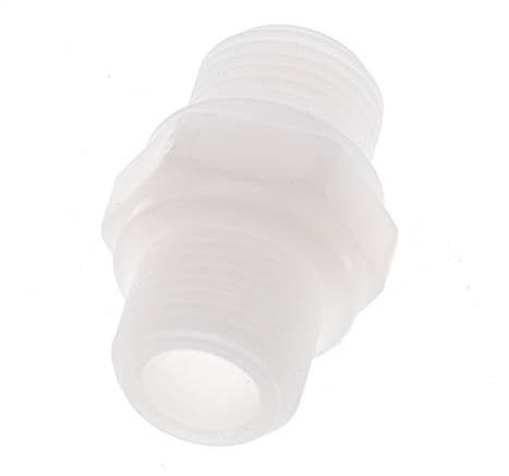 Mamelon double G3/8'' Polypropylène (pp) 10bar (140.5psi) FDA 22mm Hex