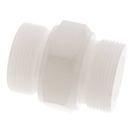 Mamelon double G1 1/2'' PVDF 10bar (140.5psi) FDA 55mm Hex