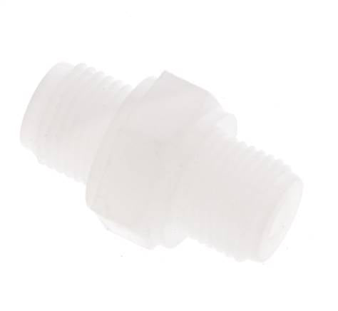 Mamelon double G1/8'' PVDF 10bar (140.5psi) FDA 14mm Hex