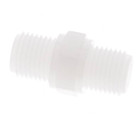 Mamelon double G1/4'' PVDF 10bar (140.5psi) FDA 17mm Hex