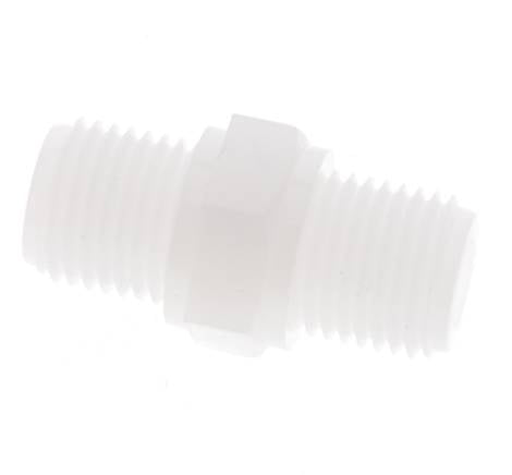 Mamelon double G1/4'' PVDF 10bar (140.5psi) FDA 17mm Hex