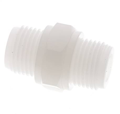 Mamelon double G1/2'' PVDF 10bar (140.5psi) FDA 27mm Hex