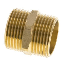 Embout double G1'' Laiton Joint plat 16bar (224.8psi) 33mm Hex