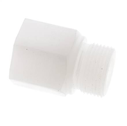 Extension filetée G3/4'' mâle x femelle PVDF 10bar (140.5psi) FDA 32mm Hex