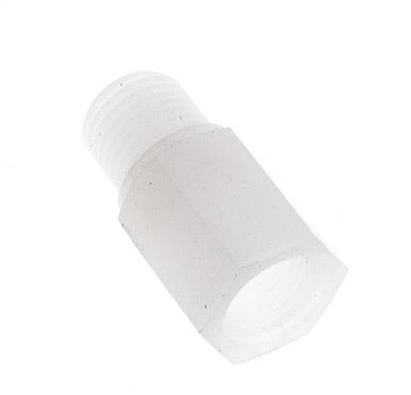 Extension filetée G1/4'' mâle x femelle PVDF 10bar (140.5psi) FDA 17mm Hex