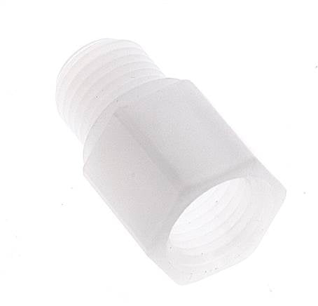 Extension filetée G1/4'' mâle x femelle Polypropylène (pp) 10bar (140.5psi) FDA 17mm Hex