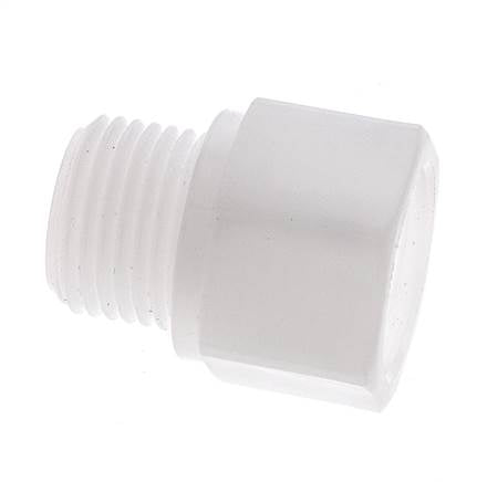 Extension filetée G1/2'' mâle x femelle Polypropylène (pp) 10bar (140.5psi) FDA 27mm Hex