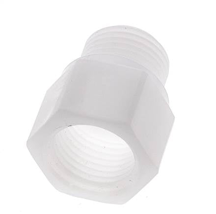 Extension filetée G1/2'' mâle x femelle Polypropylène (pp) 10bar (140.5psi) FDA 27mm Hex