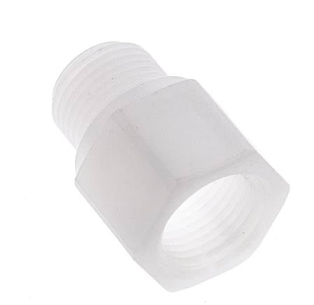 Extension filetée G3/8'' mâle x femelle Polypropylène (pp) 10bar (140.5psi) FDA 22mm Hex