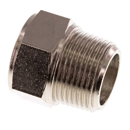 Extension filetée 3/4'' R mâle x Rp femelle Laiton nickelé 16bar (224.8psi)