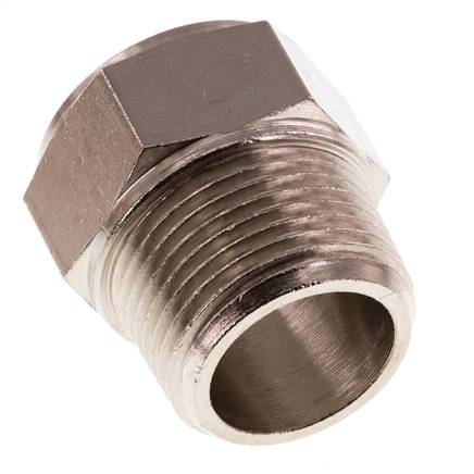 Extension filetée 3/4'' R mâle x Rp femelle Laiton nickelé 16bar (224.8psi)