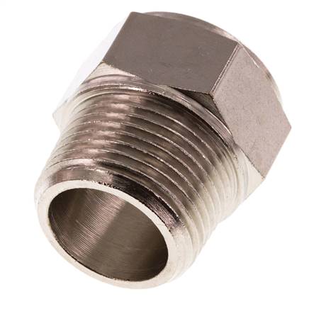 Extension filetée 3/4'' R mâle x Rp femelle Laiton nickelé 16bar (224.8psi)