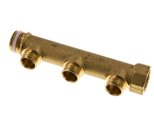 G 3/4'' x 3xG 1/2'' F/M/M Tuyaux de distribution en laiton 10 Bar