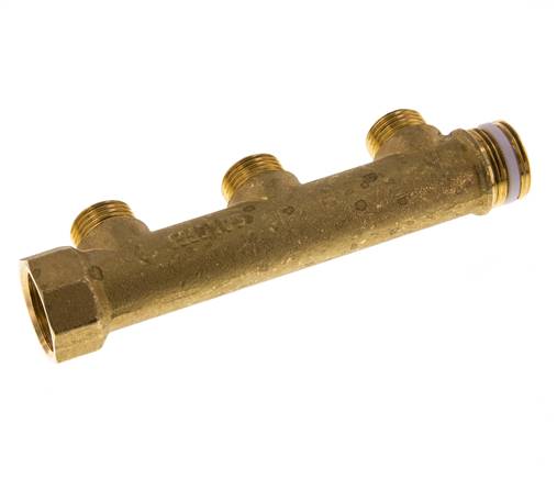 G 3/4'' x 3xG 1/2'' F/M/M Tuyaux de distribution en laiton 10 Bar