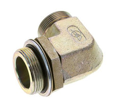 Raccord coudé 90° en acier zingué UN 1-11/16''-12 x G 1 1/2'' mâle ORFS 200 Bar - Hydraulique