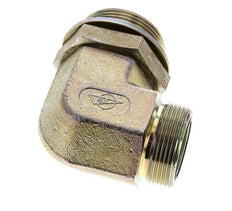 Raccord coudé 90° en acier zingué UN 1-11/16''-12 x G 1 1/2'' mâle ORFS 200 Bar - Hydraulique
