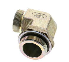 Raccord coudé 90° en acier zingué UN 1-11/16''-12 x G 1 1/2'' mâle ORFS 200 Bar - Hydraulique