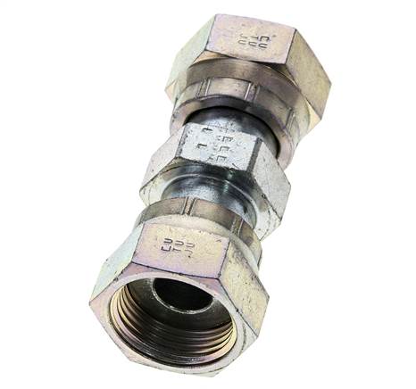 UN 1-3/16''-12 Acier zingué Socket ORFS avec écrou union 400 Bar - Hydraulique