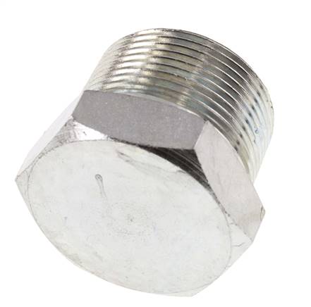 1 1/4'' NPT mâle Acier zingué Bouchon de fermeture avec Hex extérieur 80 Bar