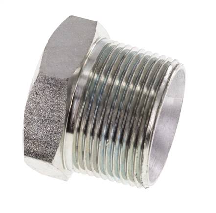 1 1/4'' NPT mâle Acier zingué Bouchon de fermeture avec Hex extérieur 80 Bar