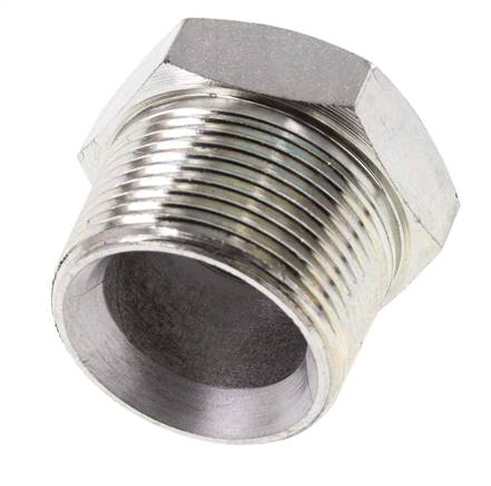 1 1/4'' NPT mâle Acier zingué Bouchon de fermeture avec Hex extérieur 80 Bar