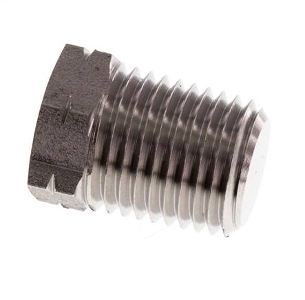 Bouchon de fermeture en acier inoxydable 1/4'' NPT mâle avec barre hexagonale extérieure 275