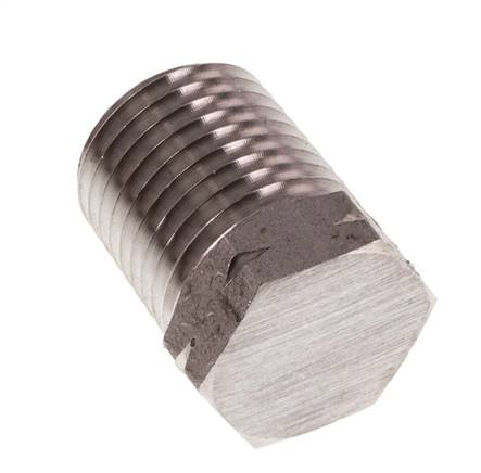 Bouchon de fermeture en acier inoxydable 1/4'' NPT mâle avec barre hexagonale extérieure 275