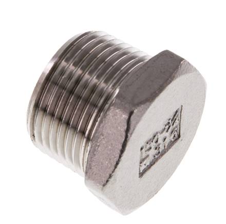 3/4'' NPT mâle Bouchon de fermeture en acier inoxydable avec Hexagone extérieur 16 Bar