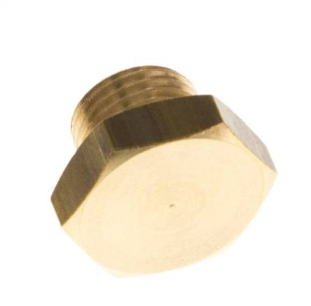 G 1/8'' Bouchon de fermeture en laiton avec Hexagone extérieur 16 Bar [10 Pièces].
