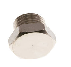 G 1/4'' Bouchon de fermeture en laiton nickelé avec hexagone extérieur 16 Bar [10 Pièces].