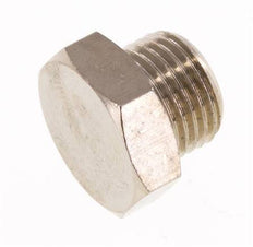 G 1/8'' Bouchon de fermeture en laiton nickelé avec hexagone extérieur 16 bars [10 pièces].