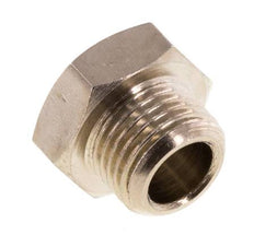 G 1/8'' Bouchon de fermeture en laiton nickelé avec hexagone extérieur 16 bars [10 pièces].