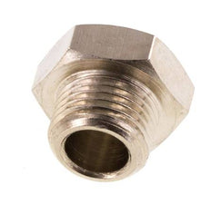 G 1/8'' Bouchon de fermeture en laiton nickelé avec hexagone extérieur 16 bars [10 pièces].