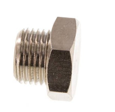G 1/8'' Bouchon de fermeture en laiton nickelé avec hexagone extérieur 16 bars [10 pièces].