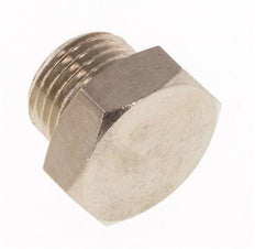 G 1/8'' Bouchon de fermeture en laiton nickelé avec hexagone extérieur 16 bars [10 pièces].