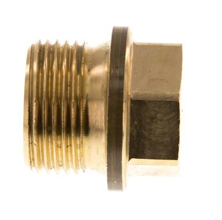 Bouchon G3/4'' en laiton avec collier et hexagone externe 16bar (224.8psi)