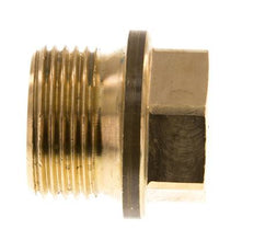 Bouchon G3/4'' en laiton avec collier et hexagone externe 16bar (224.8psi)