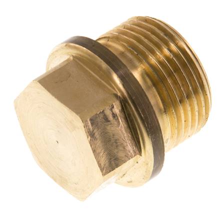 Bouchon G3/4'' en laiton avec collier et hexagone externe 16bar (224.8psi)
