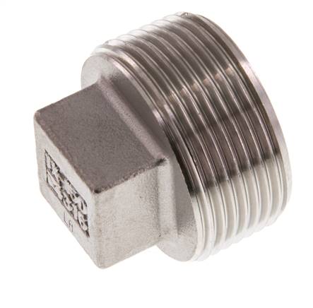 Bouchon R1 1/4'' en acier inoxydable avec carré externe 16bar (224.8psi)