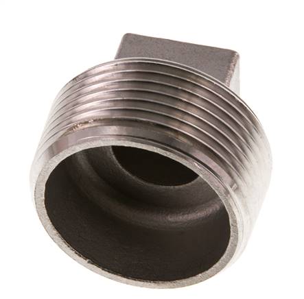Bouchon R1 1/4'' en acier inoxydable avec carré externe 16bar (224.8psi)