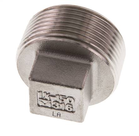 Bouchon R1 1/4'' en acier inoxydable avec carré externe 16bar (224.8psi)