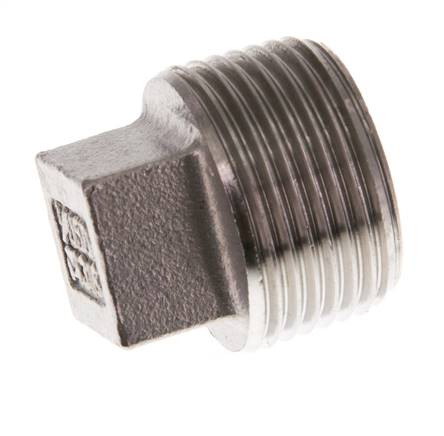 Bouchon R3/4'' en acier inoxydable avec carré extérieur 16bar (224.8psi) [2 pièces].