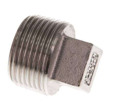 Bouchon R3/4'' en acier inoxydable avec carré extérieur 16bar (224.8psi) [2 pièces].