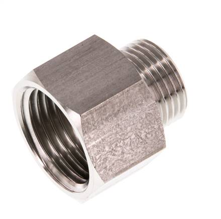G 1/2'' x G 3/8'' F/M Bague réductrice en acier inoxydable 40 Bar